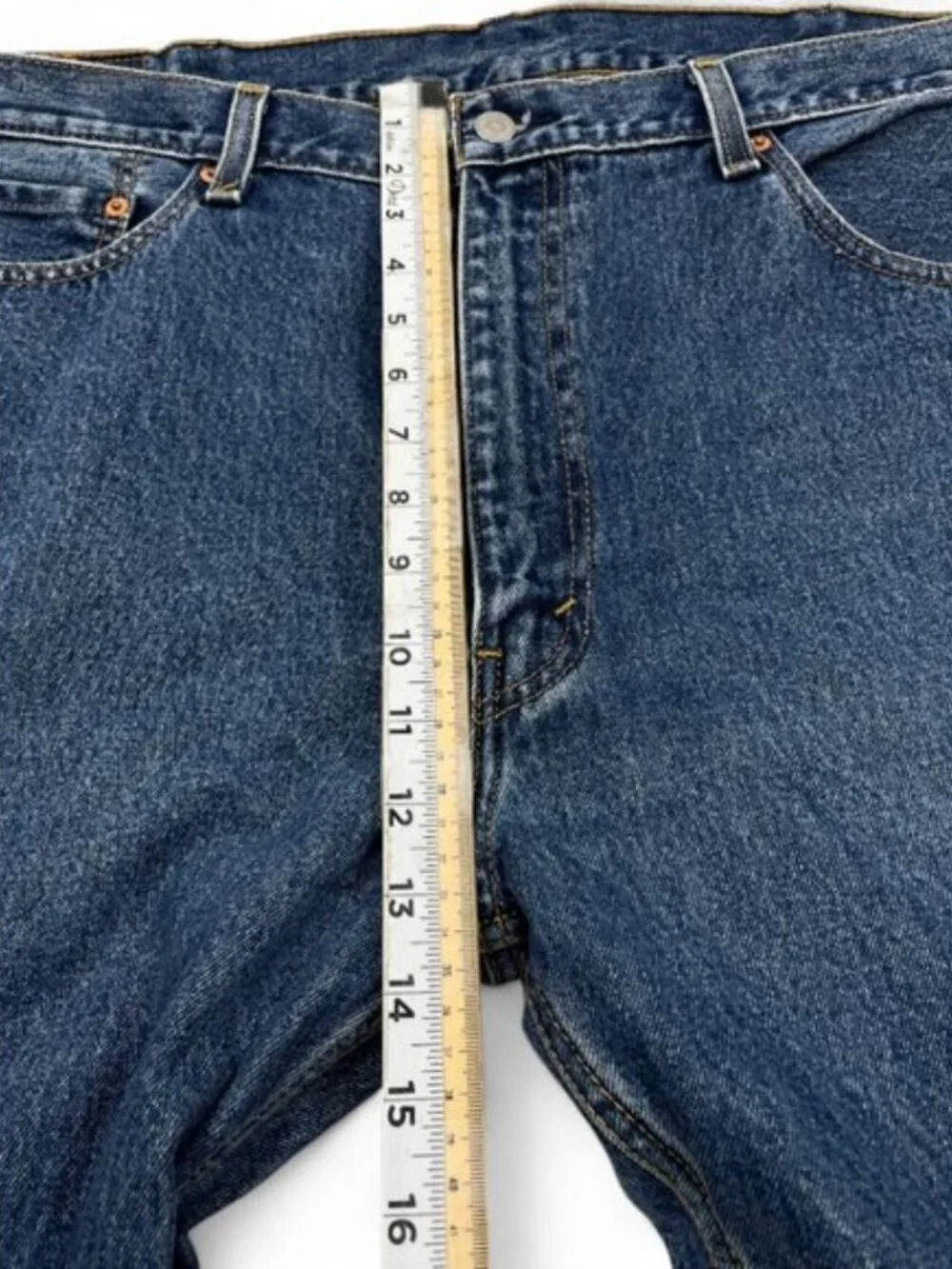 Levi's 505 Blue Regular Straight Leg Denim Jeans Men's 42x30